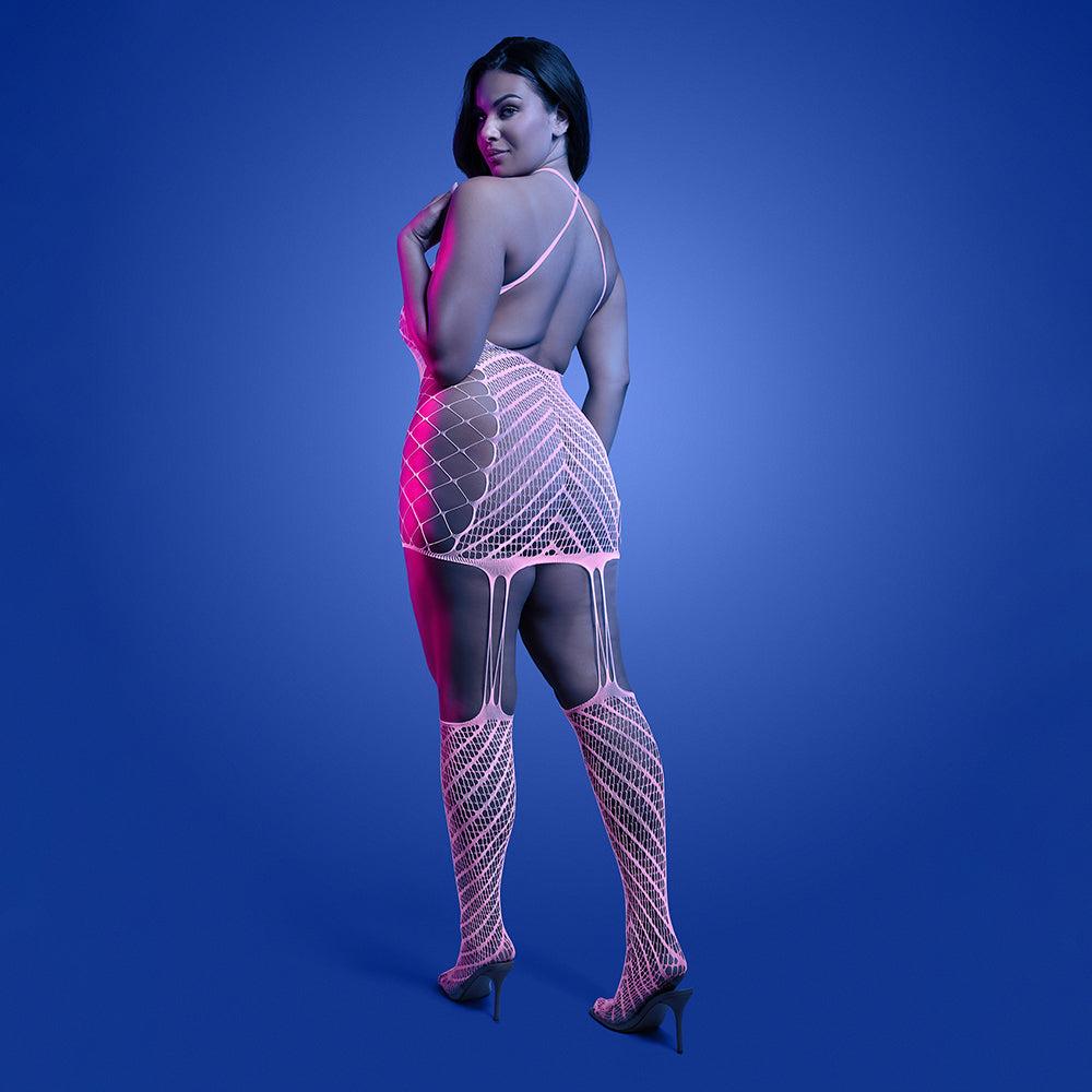 FANTASY LINGERIE - GLOW METAMORPHIC VESTIDO BODYSTOCKING QUE BRILHA NO ESCURO