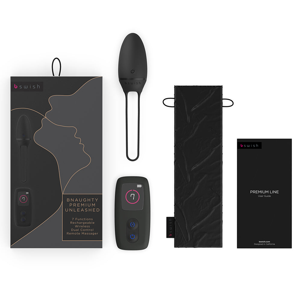 B SWISH - VIBRADOR BNAUGHTY PREMIUM UNLEASHED PRETO
