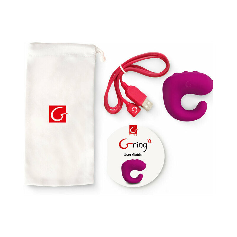 GVIBE - GRING XL 2-IN-1 FINGER VIBRATOR & REMOTE CONTROL SWEET RASPBERRY