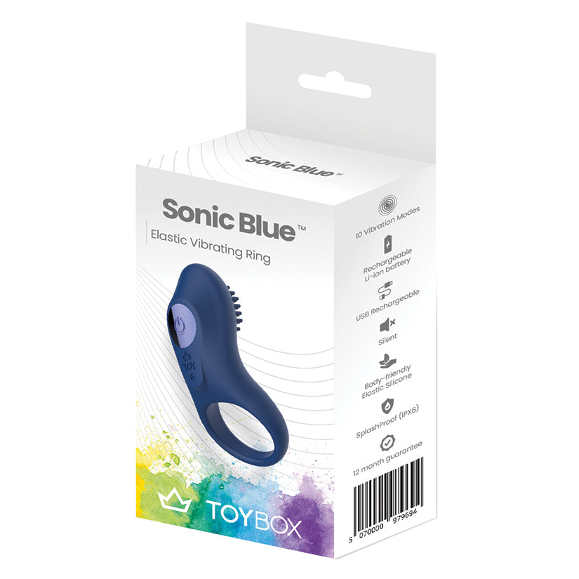 CALEXOTICS - TOYBOX SONIC BLUE VIBRATING RING
