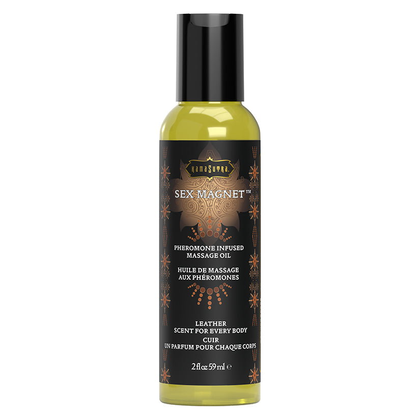KAMASUTRA - SEX MAGNET MASSAGE OIL LEATHER 2 OZ.
