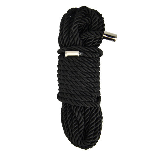 BOUND TO PLEASE SILKY BONDAGE ROPE 10M BLACK