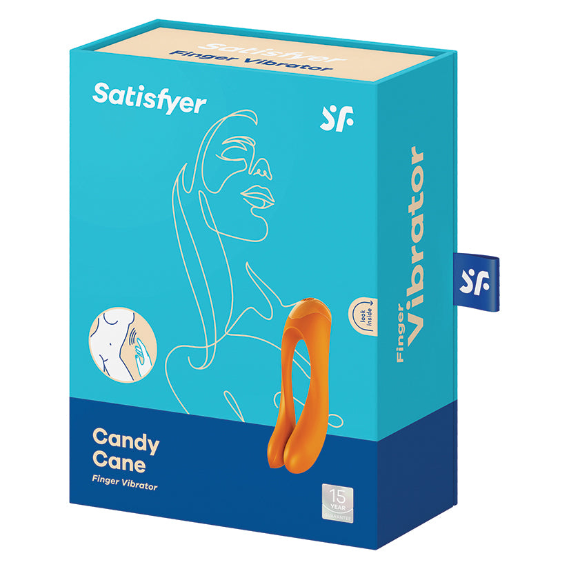 SATISFYER - CANDY CANE VIBRADOR DE DEDO LARANJA