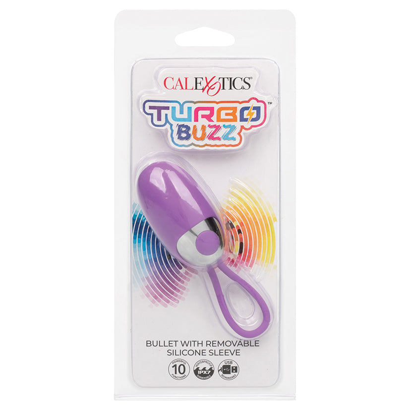 CALEXOTICS - TURBO BUZZ BULLET WITH REMOVABLE SILICONE SLEEVE PURPLE