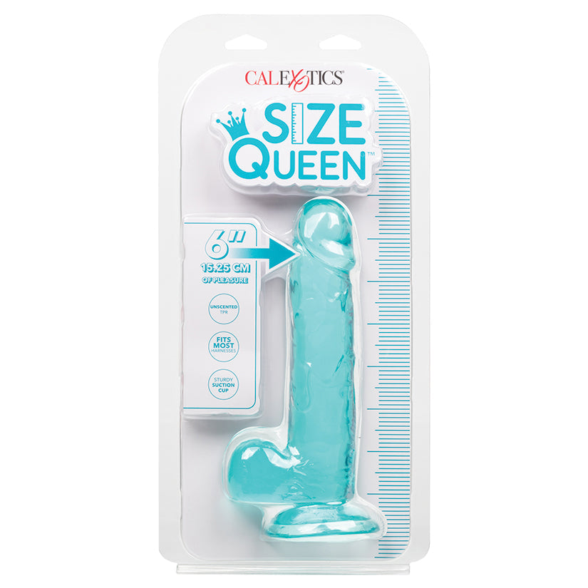 CALEXOTICS - SIZE QUEEN BLUE 6 IN.