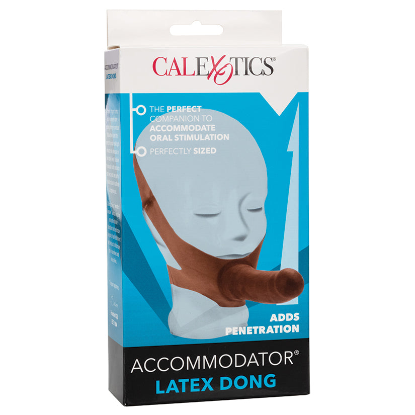 CALEXOTICS - THE ORIGINAL ACCOMMODATOR LATEX DONG BROWN 5 IN.