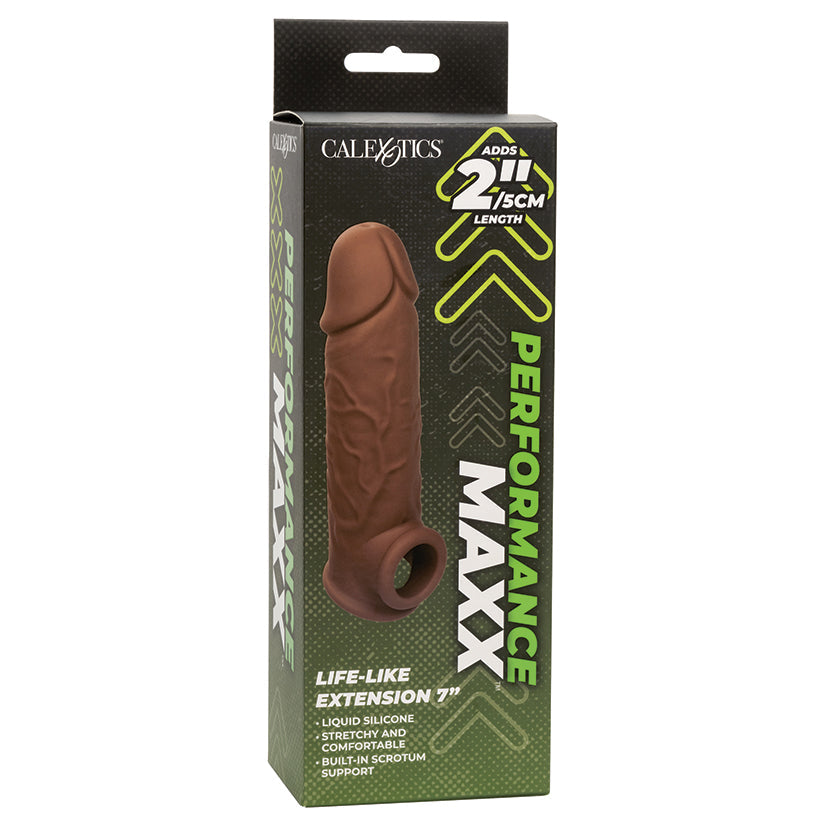 CALEXOTICS - PERFORMANCE MAXX LIFE LIKE EXTENSION 7 IN. BROWN