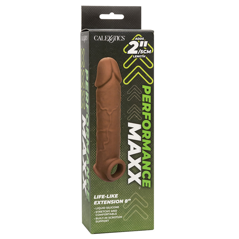 CALEXOTICS - PERFORMANCE MAXX LIFE LIKE EXTENSION 8 IN. BROWN