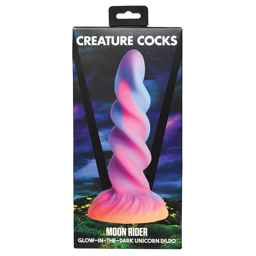 XR BRANDS - CREATURE COCKS MOON RIDER GLOW-IN-THE-DARK UNICORN DILDO