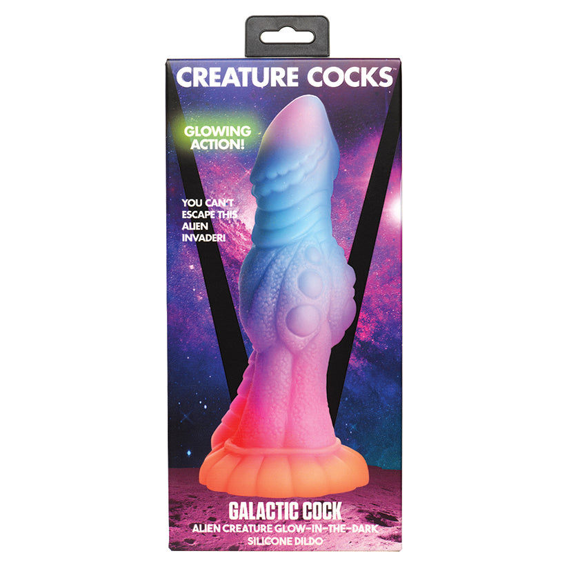 XR BRANDS - CREATURE COCKS GALACTIC COCK ALIEN CREATURE GLOW-IN-THE-DARK DILDO