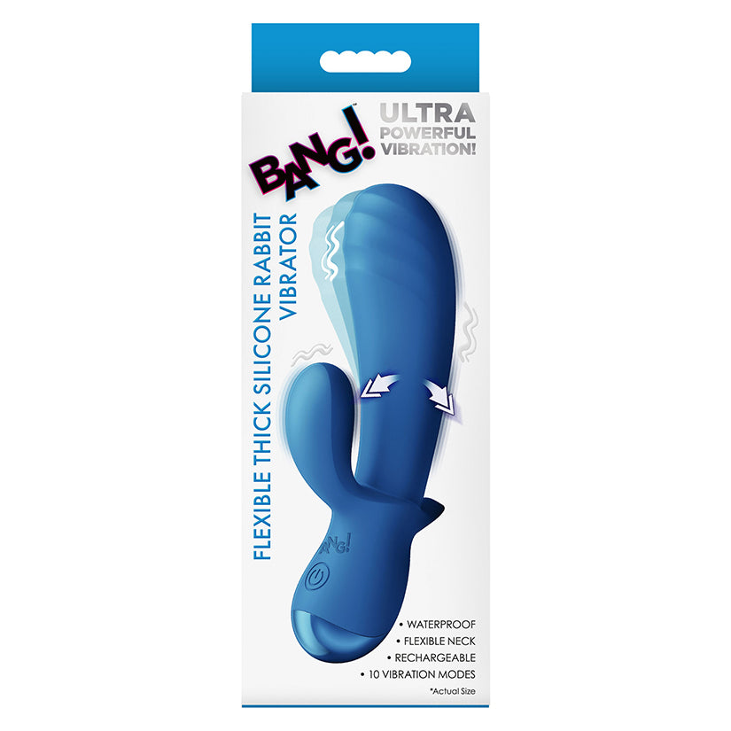 XR BRANDS - VIBRADOR COELHO DE SILICONE ESPESSO BANG!