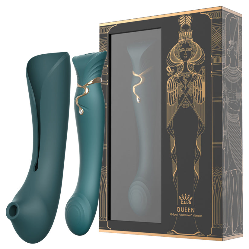 ZALO - CONJUNTO QUEEN G-SPOT PULSE WAVE JEWEL VERDE