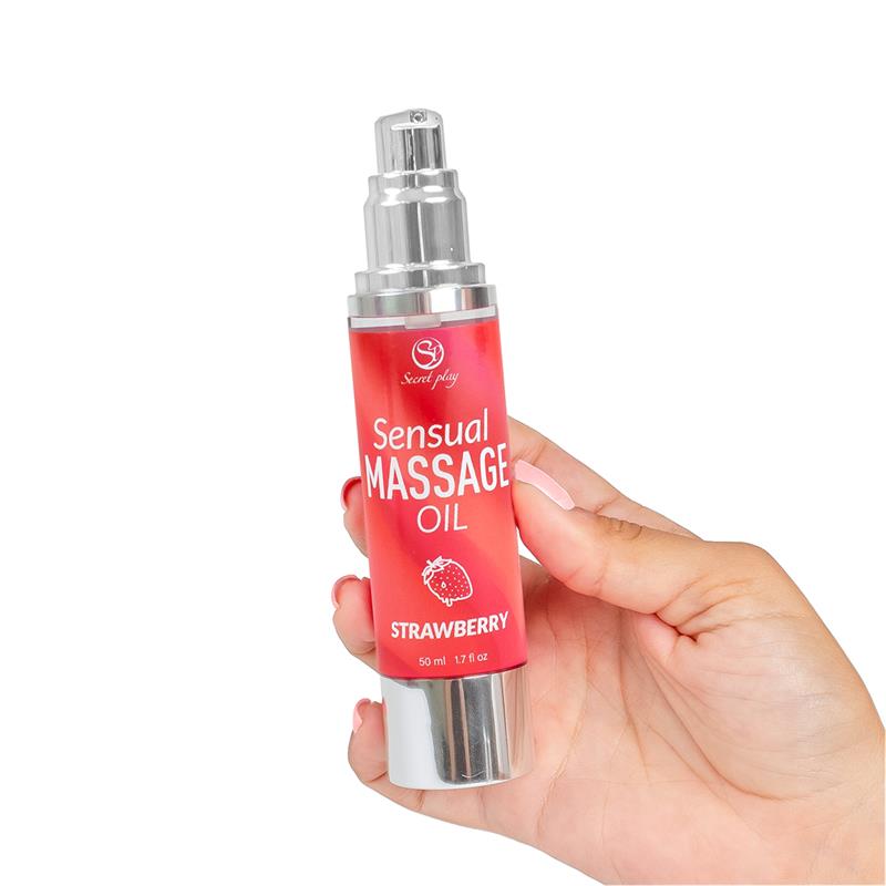 SECRET PLAY - ACEITE DE MASAJE SENSUAL FRESA 50ML