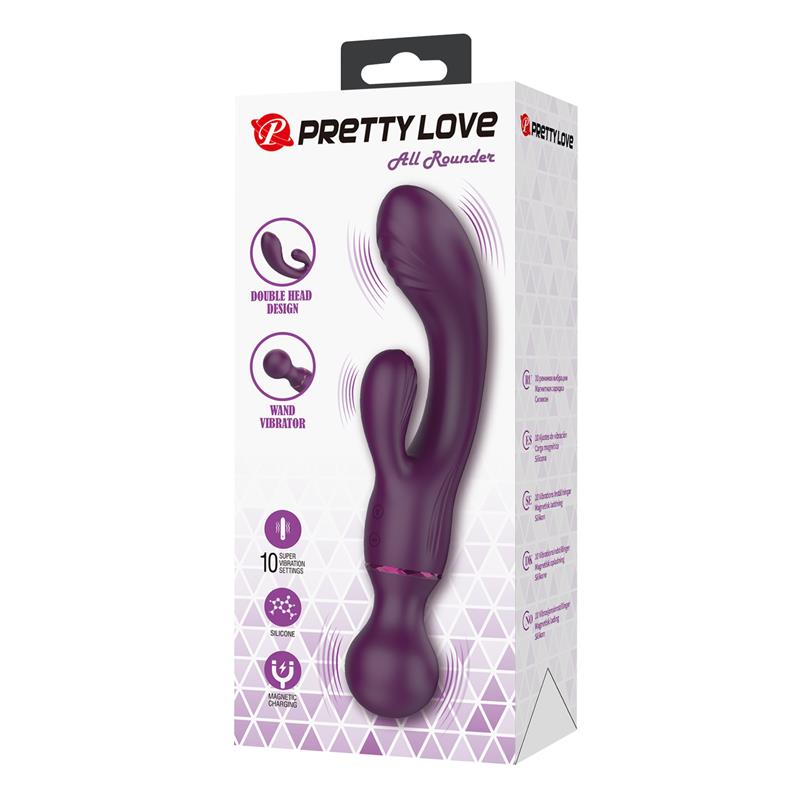 PRETTYLOVE - ALL ROUNDET VIBRADOR Y MASAJEADOR 2 EN 1