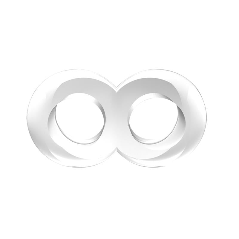 CHISA - ANILLO PARA EL PENE DOBLE DUO COCK 8 TRANSPARENTE