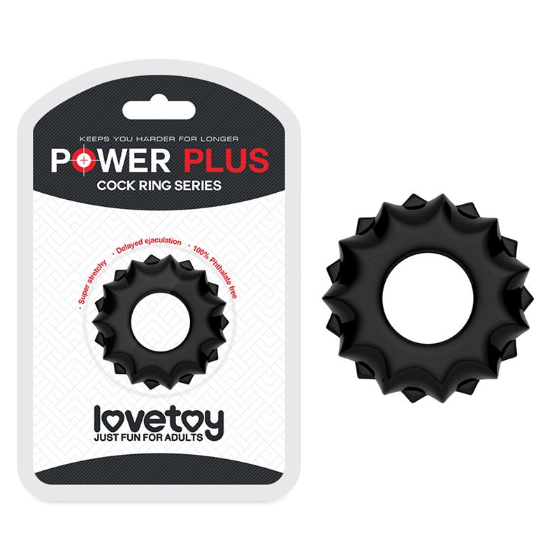 LOVETOY - ANILLO PARA EL PENE POWER PLUS NEGRO