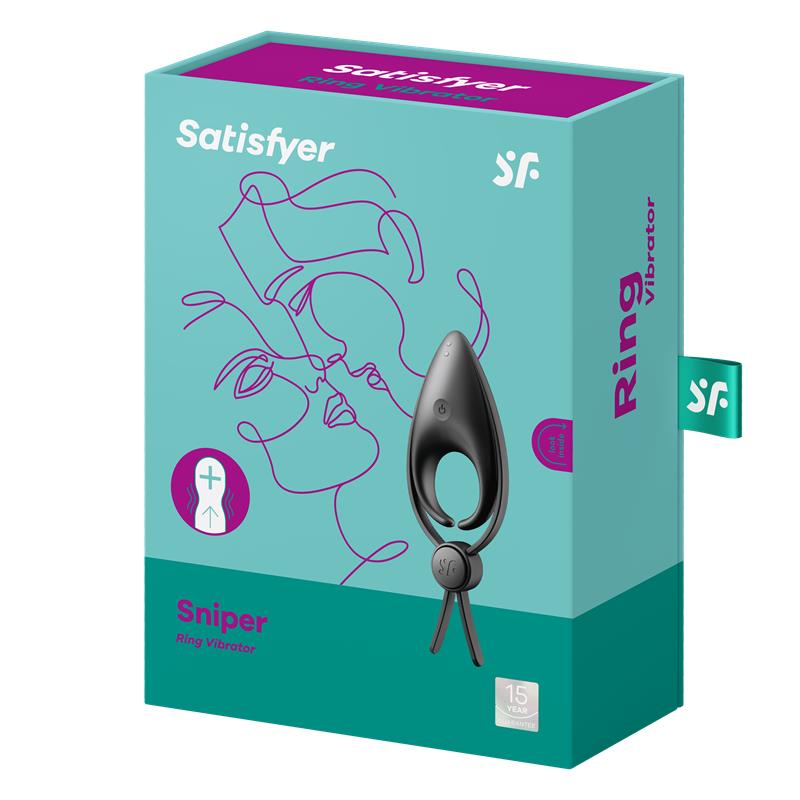 SATISFYER - ANILLO PARA EL PENE SNIPER NEGRO