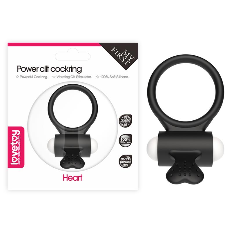 LOVETOY - ANILLO VIBRADOR POWER CLIT NEGRO