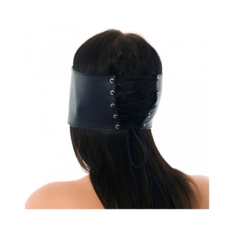 BONDAGE PLAY - ANTIFAZ CUERO CON ABERTURA EN LA NARIZ AJUSTABLE
