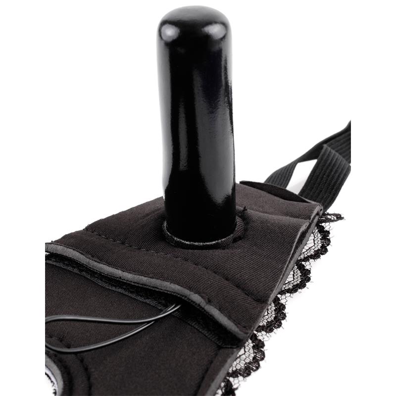 FETISH FANTASY SERIES - ARNÉS CON DILDO CON VIBRACIÓN Y CONTROL REMOTO PÚRPURA