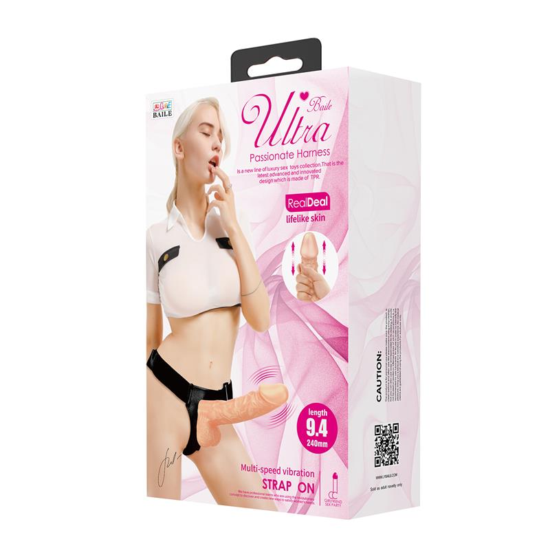 BAILE - ARNÉS CON DILDO Y VIBRACIÓN 9.4