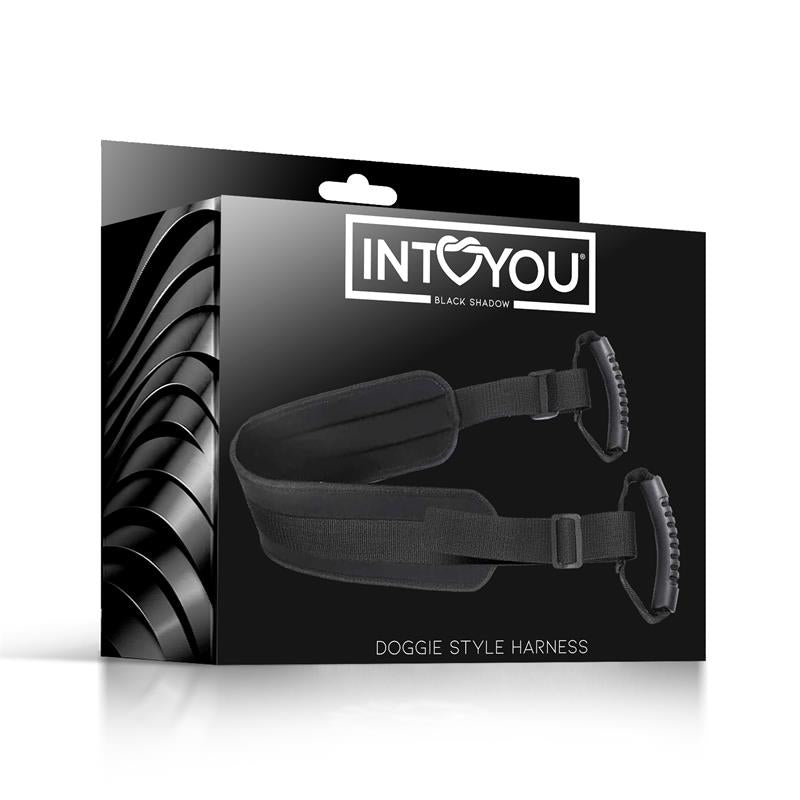 INTOYOU BLACK SHADOW - ARNÉS DOGGIE STYLE CUERO VEGANO