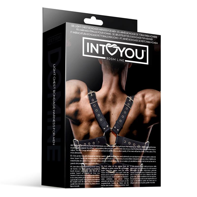 INTOYOU BDSM LINE - AURUM ARNÉS MASCULINO PARA BONDAGE CUERO VEGANO