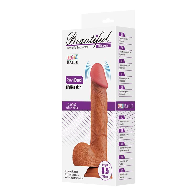 BAILE - BAHAMUT DILDO CON VIBRACIÓN Y CONTROL REMOTO 8.5