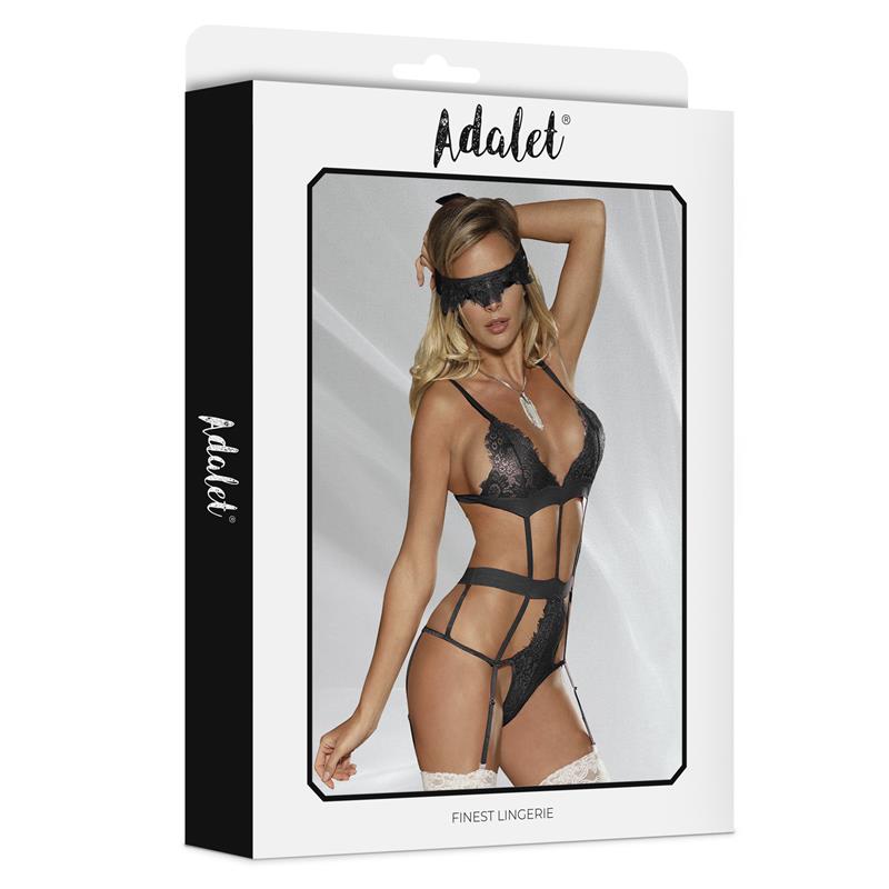 ADALET LINGERIE - BEATRIX TEDY CON LIGUERO Y ANTIFAZ ENCAJE