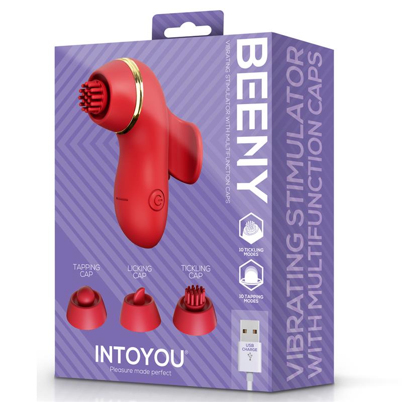 INTOYOU - BEENY ESTIMULADOR CON 4 CABEZALES, SUCCIÓN, TAPPING, TICKLING Y LICKING