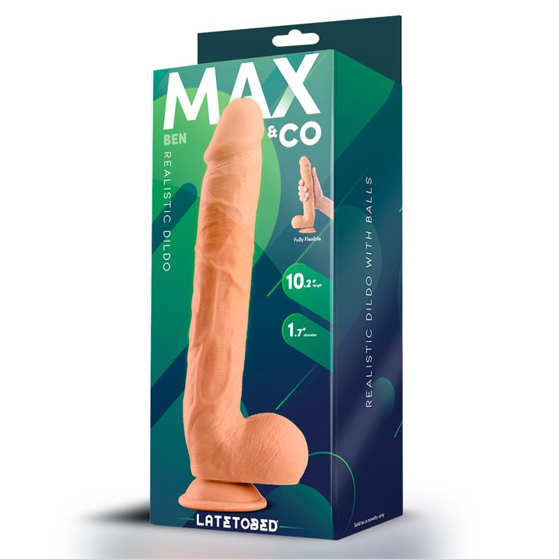 MAX & CO - BEN DILDO REALISTA CON TESTÍCULOS 10.2 NATURAL