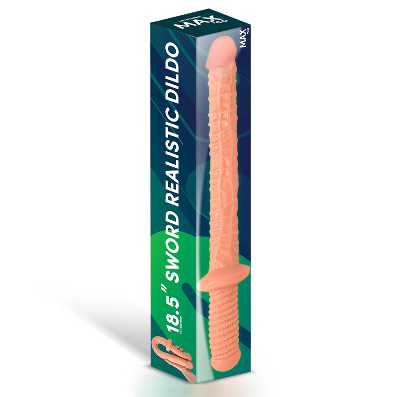 MAX & CO - BLADE DILDO REALISTA FORMA DE ESPADA 18.5 SWORD NATURAL
