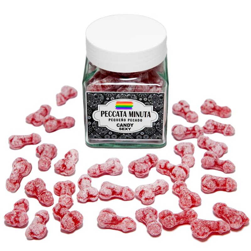 DIVERTY SEX - BOTE 40 CARAMELOS PENE LGBT FRESA/CEREZA