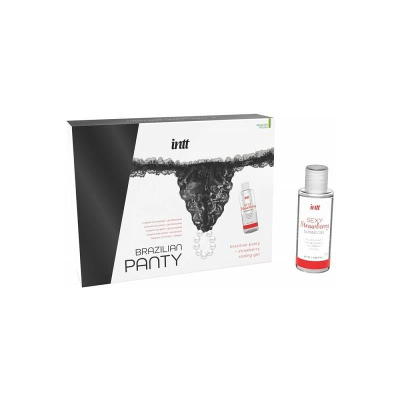 INTT - BRAGUITA BRASILEÑA Y GEL DESLIZANTE BASE AGUA FRESA 50 ML