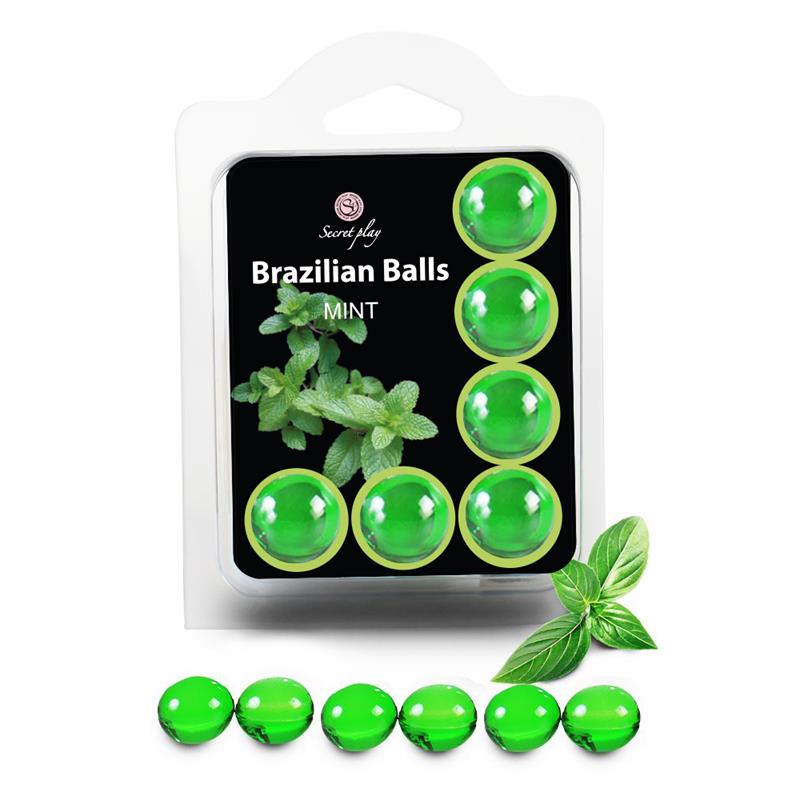 SECRET PLAY - BRAZILIAN BALLS SET 6 MENTA
