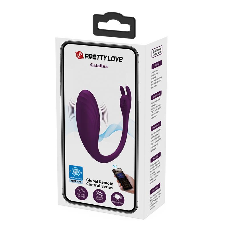 PRETTYLOVE - CATALINA HUEVO VIBRADOR CON APP PÚRPURA