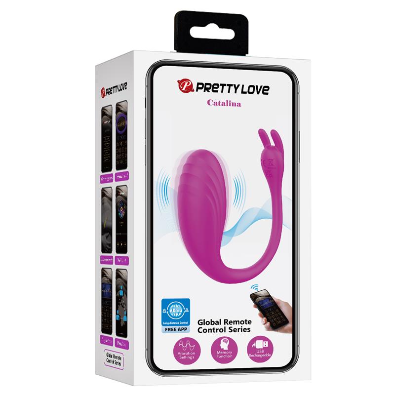 PRETTYLOVE - CATALINA HUEVO VIBRADOR CON APP ROSA