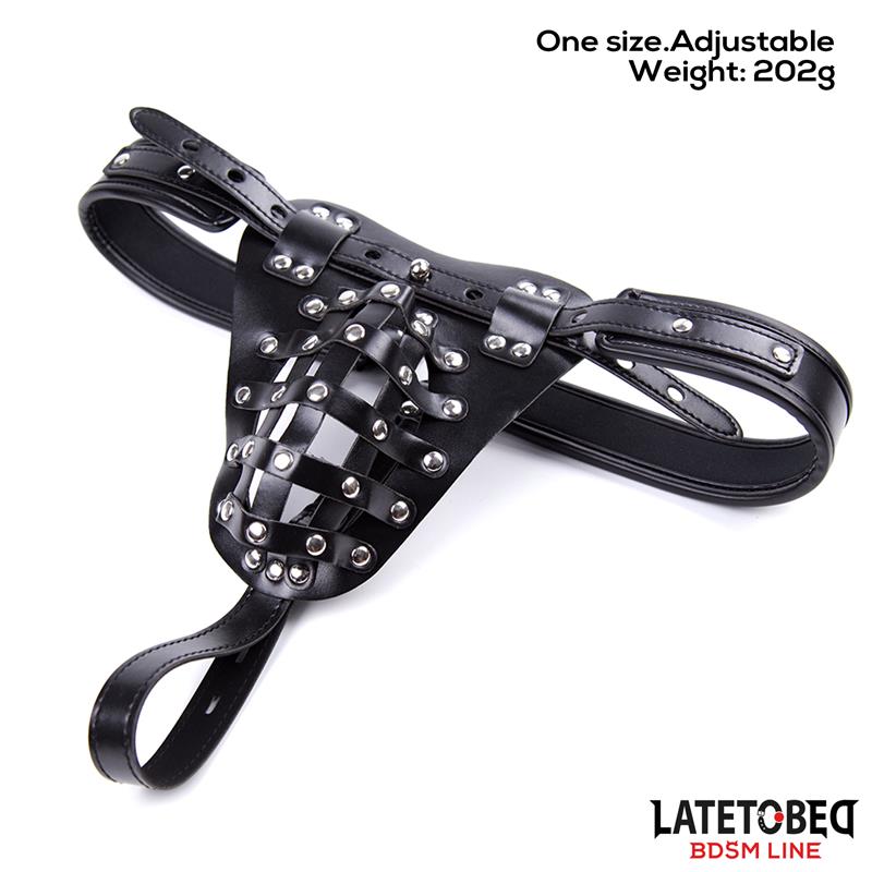 LATETOBED BDSM LINE - CINTURÓN DE CASTIDAD MASCULINO CON CANDADO AJUSTABLE