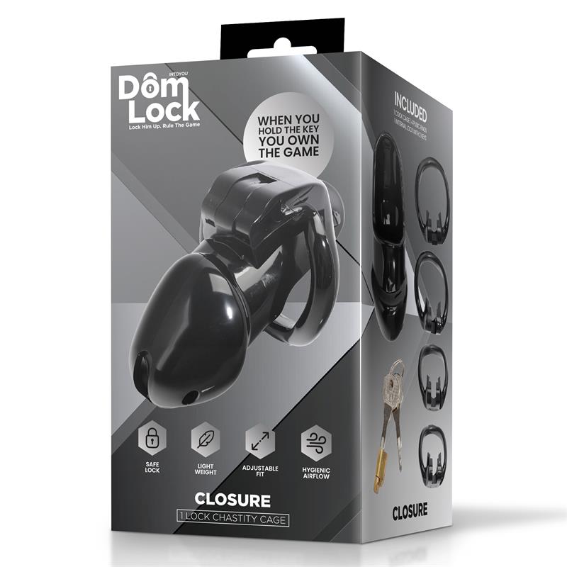 DOMLOCK - CLOSURE JAULA PARA EL PENE CON CANDADO INTERNO