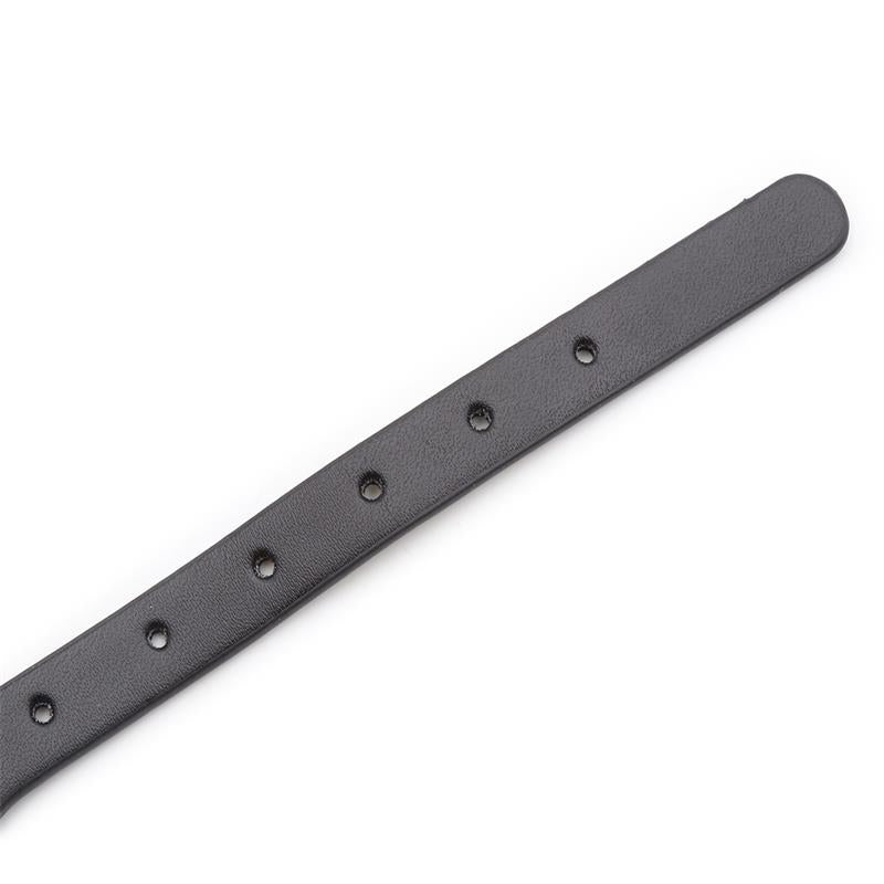 LATETOBED BDSM LINE - COLLAR CON ARO Y CASCABEL NEGRO