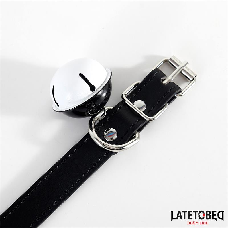 LATETOBED BDSM LINE - COLLAR CON CASCABEL AJUSTABLE NEGRO