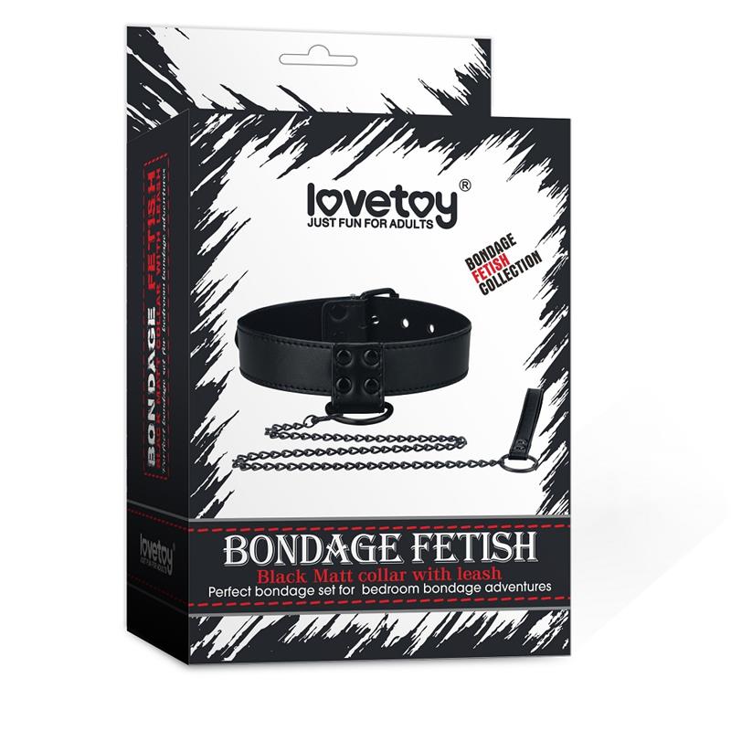 LOVETOY - COLLAR CON CORREA NEGRO MATE
