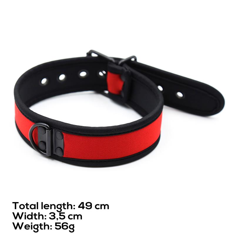 A-GUSTO - COLLAR DE NEOPRENO AJUSTABLE ROJO