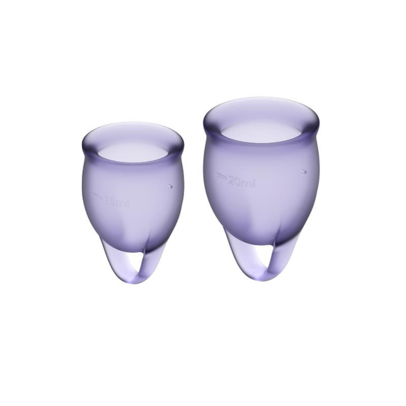 SATISFYER - COPAS MENSTRUALES FEEL CONFIDENT LILLA PACK DE 2