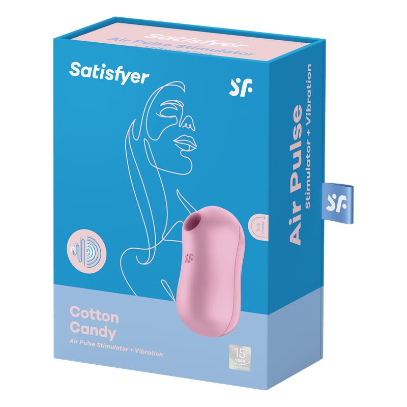 SATISFYER - COTTON CANDY SUCCIONADOR DE CLÍTORIS Y VIBRADOR LILA