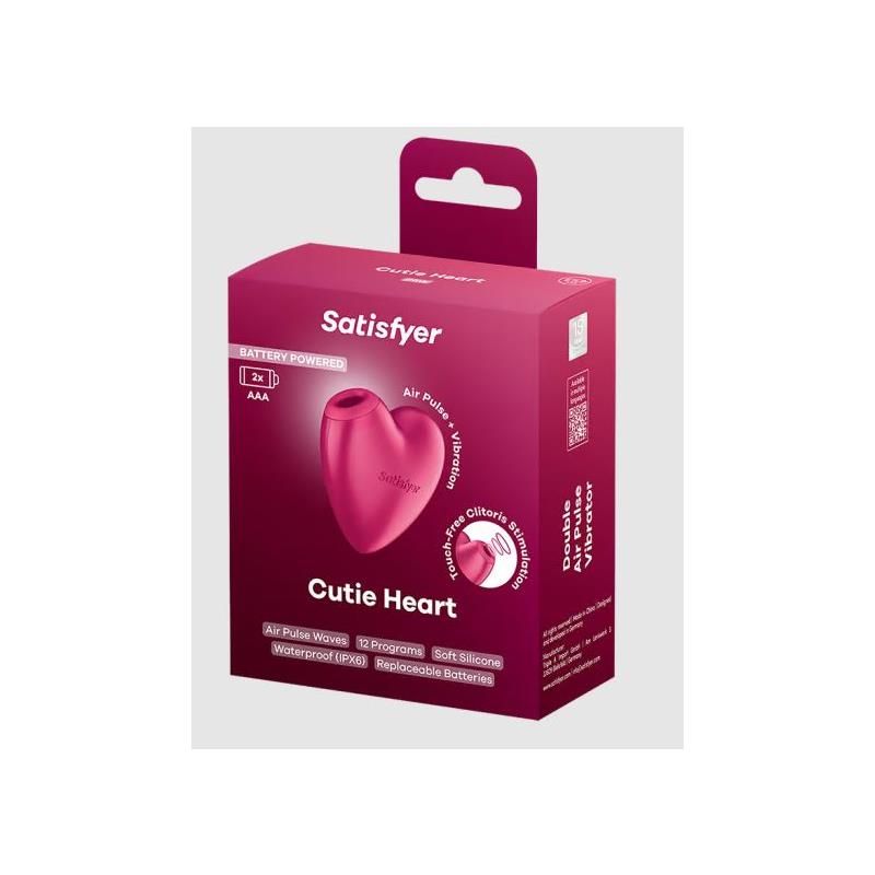 SATISFYER - CUTIE HEART SUCCIONADOR DE CLÍTORIS BATTERY SERIES