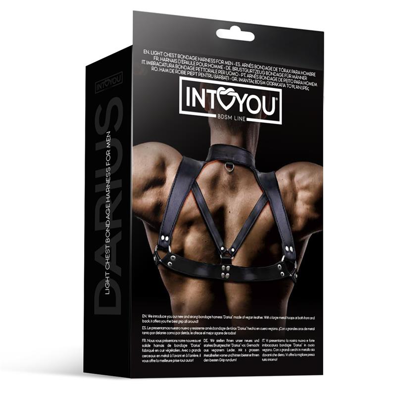 INTOYOU BDSM LINE - DARIUS ARNÉS MASCULINO PARA EL PECHO CUERO VEGANO