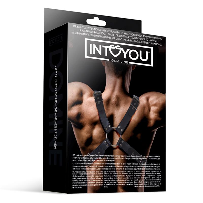INTOYOU BDSM LINE - DAROM ARNÉS MASCULINO PARA BONDAGE CUERO VEGANO