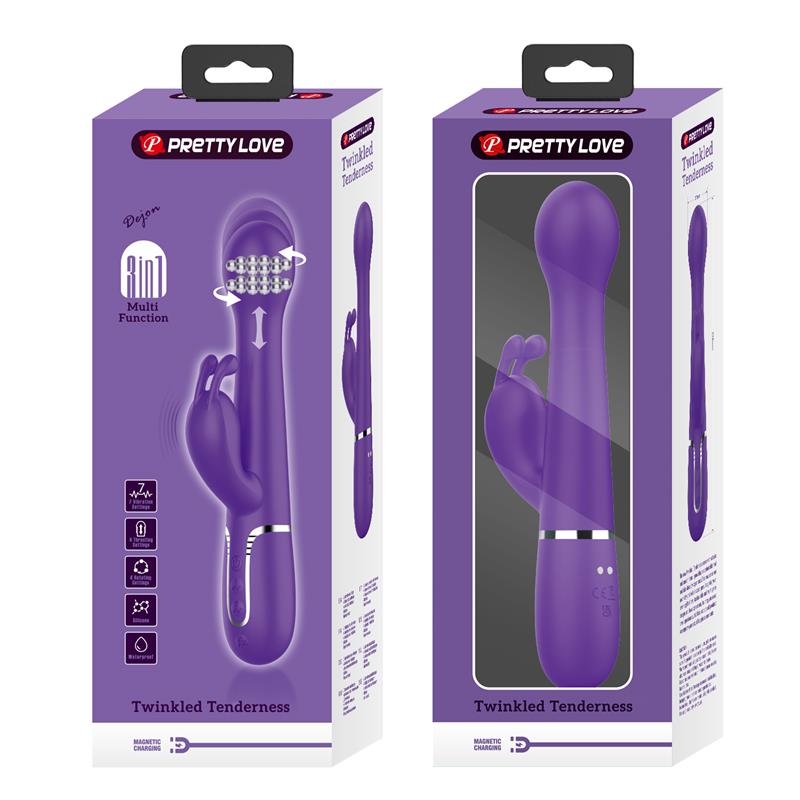 PRETTYLOVE - DEJON VIBRADOR CON THURSTING Y ROTACIÓN TWINKLED