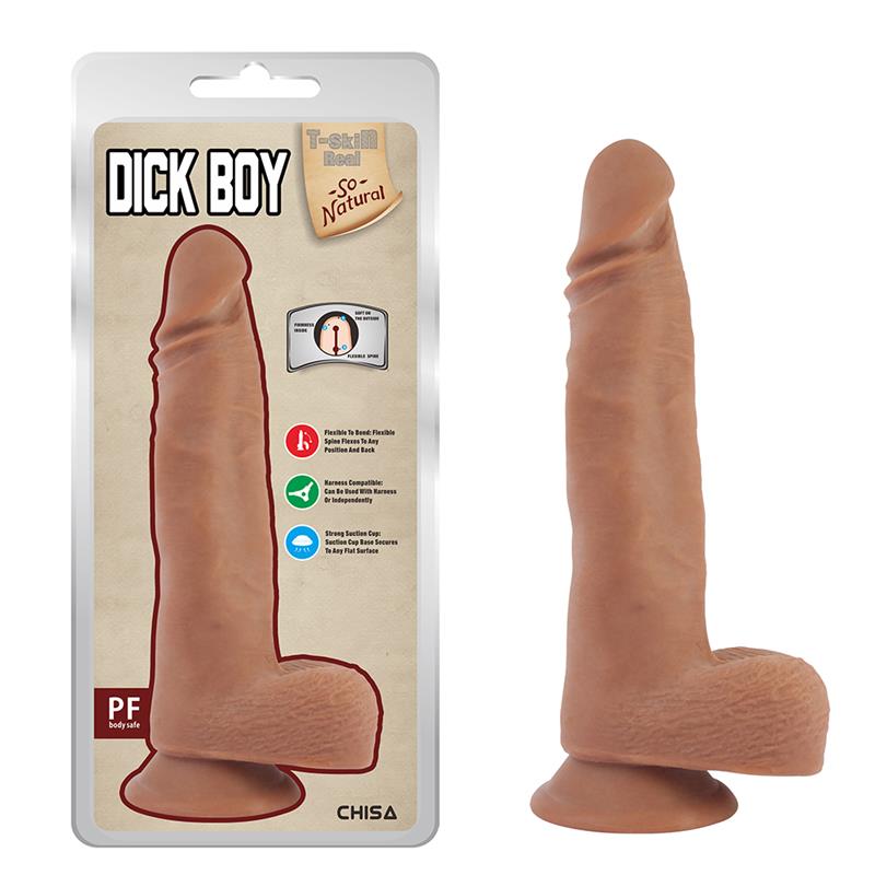 CHISA - DICK BOY DILDO DUAL DENSITY BRONCEADO 22CM